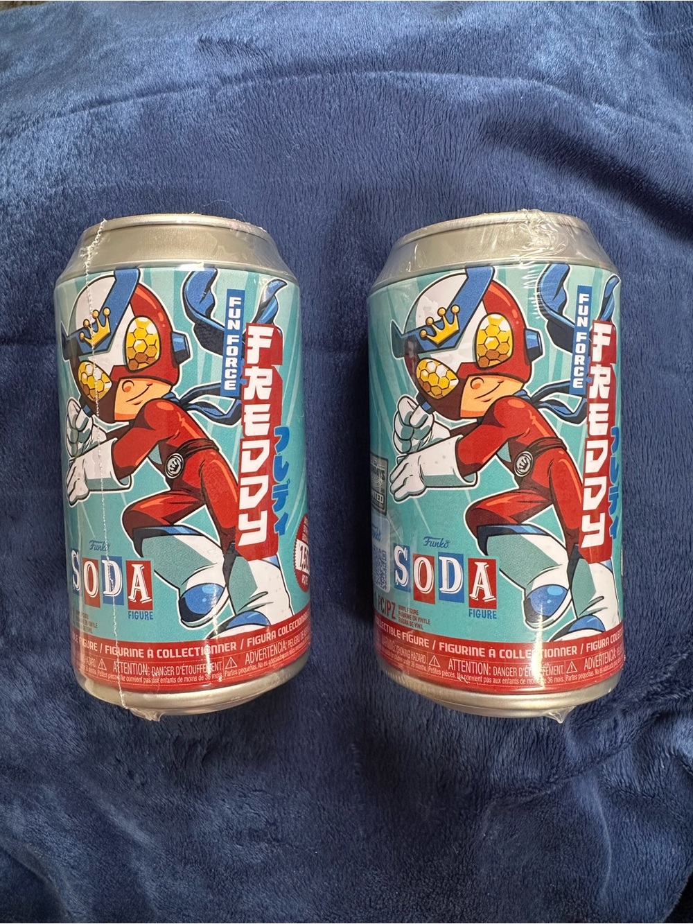 Two New Funko SODA Freddy Vinyl Figure Can - Red & Teal